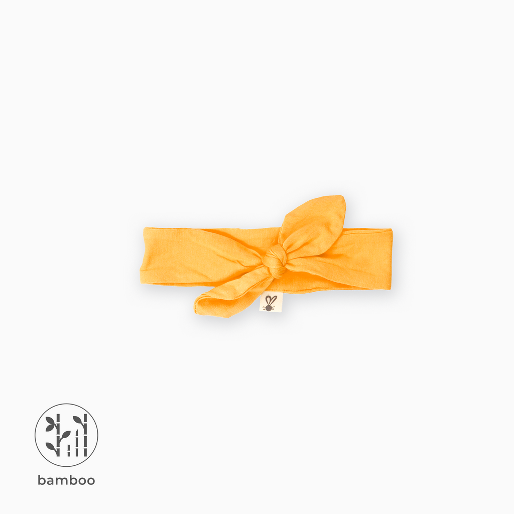 LiaaBébé Marigold Orange Top Knot Headband.
