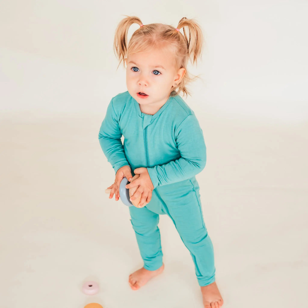 Kezeslábas - Mint Green Bambusz Cipzáros Kezeslábas és Rugdalózó