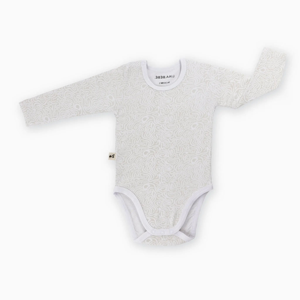 Body - Oat Maze Bambusz Patentos Hosszú Ujjú Body