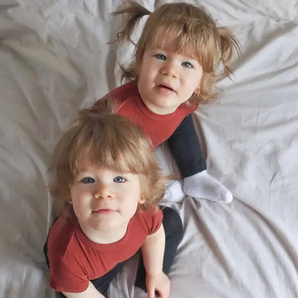 Body - Brandy Brown Bambusz Patentos Rövid Ujjú Body