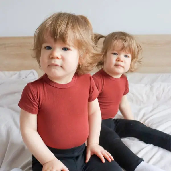 Body - Brandy Brown Bambusz Patentos Rövid Ujjú Body