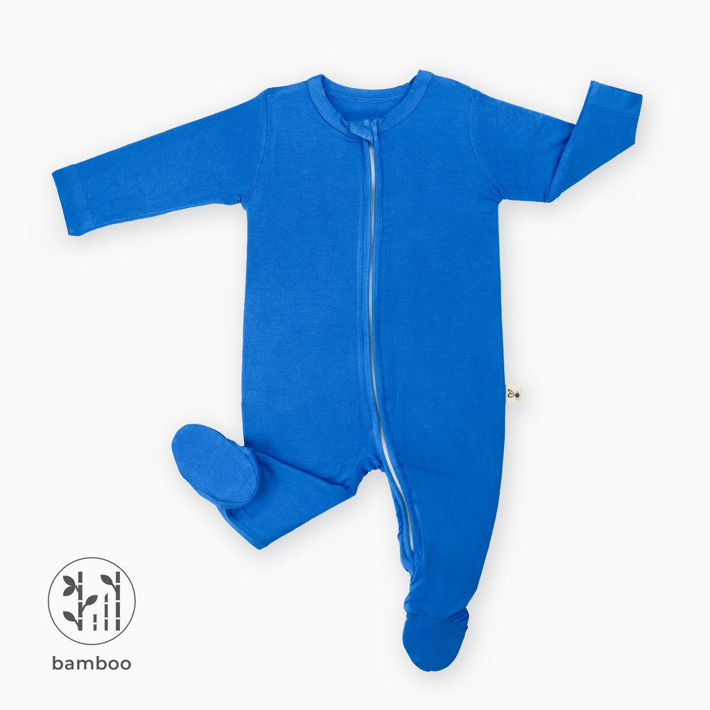 LiaaBébé Toddler Sleepsuit with feet in French Blue color.
