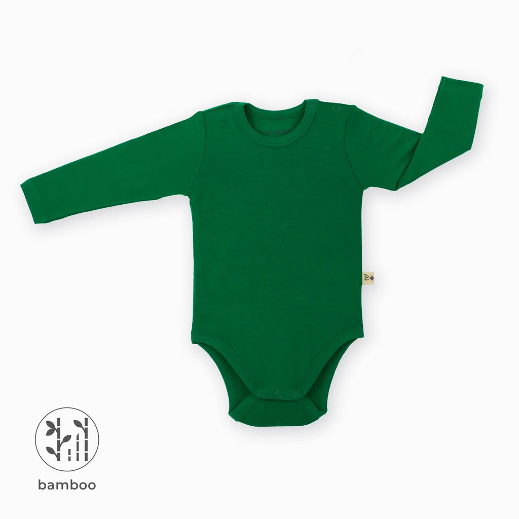 Jolly Green Bambusz Patentos Hosszú Ujjú Body Body liaabebe 56 Zöld / Hosszú Ujjú 